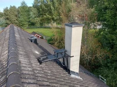 Pipeplattform på steintak