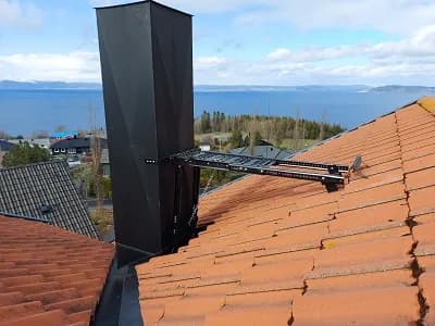 Lobas pipeplattform montert på enebolig