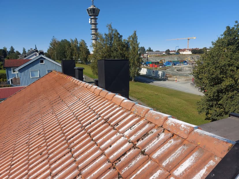 Mosebeslag i zink på enebolig i Tyholt